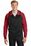Sport-Tek Sport-Wick Varsity Fleece Full-Zip Hooded Jacket | Black/ Deep Red