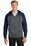 Sport-Tek Sport-Wick Varsity Fleece Full-Zip Hooded Jacket | Dark Smoke Grey/ Navy