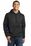 Sport-Tek Sport-Wick CamoHex Fleece Colorblock Hooded Pullover | Black/ True Royal