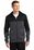 Sport-Tek Tech Fleece Colorblock Full-Zip Hooded Jacket | Black/ Graphite Heather/ Black