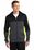 Sport-Tek Tech Fleece Colorblock Full-Zip Hooded Jacket | Black/ Graphite Heather/ Citron