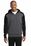 Sport-Tek  Tech Fleece Colorblock 1/4-Zip Hooded Sweatshirt | Graphite Heather/ Black