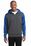 Sport-Tek  Tech Fleece Colorblock 1/4-Zip Hooded Sweatshirt | Graphite Heather/ True Royal