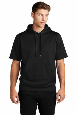 Sport-Tek  Sport-Wick  Fleece Short Sleeve Hooded Pullover