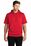 Sport-Tek  Sport-Wick  Fleece Short Sleeve Hooded Pullover | Deep Red