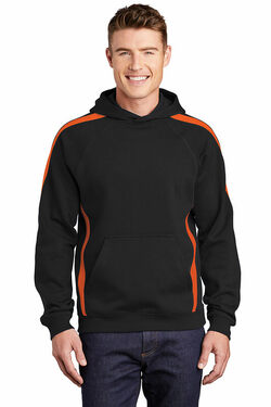 Sport-Tek Sleeve Stripe Pullover Hooded Sweatshirt