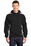 Sport-Tek Sleeve Stripe Pullover Hooded Sweatshirt | Black/ White