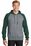 Sport-Tek Raglan Colorblock Pullover Hooded Sweatshirt | Forest Green/ Vintage Heather
