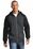 Sport-Tek Raglan Colorblock Full-Zip Hooded Fleece Jacket | Graphite Heather/ Black