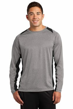 Sport-Tek Long Sleeve Heather Colorblock Contender Tee