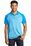 Sport-Tek  PosiCharge  RacerMesh  Raglan Heather Block Polo | Pond Blue Heather/ Pond Blue