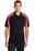 Sport-Tek Tricolor Micropique Sport-Wick Polo | Black/ True Red/ White