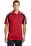 Sport-Tek Tricolor Micropique Sport-Wick Polo | True Red/ Black/ White