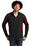Sport-Tek Sport-Wick Stretch 1/2-Zip Colorblock Pullover | Black/ True Red