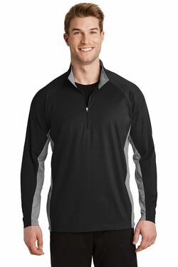 Sport-Tek Sport-Wick Stretch Contrast 1/2-Zip Pullover