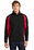 Sport-Tek Colorblock Soft Shell Jacket | Black/ True Red