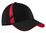 Sport-Tek Dry Zone Mesh Inset Cap | Black/ True Red