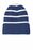 Sport-Tek Striped Beanie with Solid Band | Team Navy/ Silver