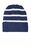 Sport-Tek Striped Beanie with Solid Band | True Navy/ White