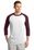 Sport-Tek Colorblock Raglan Jersey | White/ Maroon