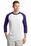 Sport-Tek Colorblock Raglan Jersey | White/ Purple