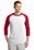 Sport-Tek Colorblock Raglan Jersey | White/ Red