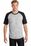 Sport-Tek Short Sleeve Colorblock Raglan Jersey | Heather Grey/ Black