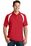 Sport-Tek Dry Zone Colorblock Raglan Polo | True Red/ White