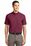 Port Authority Tall Short Sleeve Easy Care Shirt | Burgundy/ Light Stone