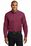 Port Authority Tall Long Sleeve Easy Care Shirt | Burgundy/ Light Stone