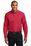 Port Authority Tall Long Sleeve Easy Care Shirt | Red/ Light Stone