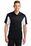 Sport-Tek Tall Side Blocked Micropique Sport-Wick Polo | Black/ White