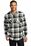 Port Authority Plaid Flannel Shirt | Snow White/ Black