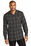 Port Authority Long Sleeve Ombre Plaid Shirt | Deep Black