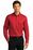 Port Authority Long Sleeve SuperPro React Twill Shirt | Rich Red