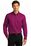 Port Authority Long Sleeve SuperPro React Twill Shirt | Wild Berry