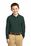 Port Authority Youth Long Sleeve Silk Touch Polo | Dark Green