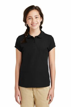 Port Authority Girls Silk Touch Peter Pan Collar Polo