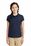 Port Authority Girls Silk Touch Peter Pan Collar Polo | Navy