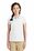 Port Authority Girls Silk Touch Peter Pan Collar Polo | White