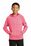 Sport-Tek Youth PosiCharge Electric Heather Fleece Hooded Pullover | Power Pink Electric