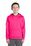 Sport-Tek Youth Sport-Wick Fleece Colorblock Hooded Pullover | Neon Pink/ Black