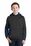 Sport-Tek Youth Sport-Wick CamoHex Fleece Colorblock Hooded Pullover | Black/ True Royal