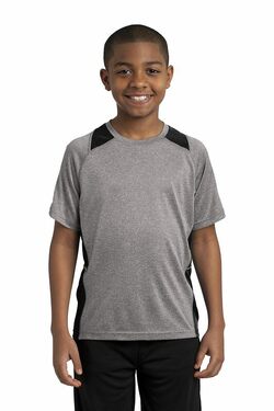 Sport-Tek Youth Heather Colorblock Contender Tee