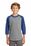 Sport-Tek Youth Colorblock Raglan Jersey | Heather Grey/ Royal