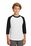 Sport-Tek Youth Colorblock Raglan Jersey | White/ Black