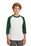 Sport-Tek Youth Colorblock Raglan Jersey | White/ Forest