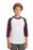 Sport-Tek Youth Colorblock Raglan Jersey | White/ Maroon