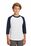 Sport-Tek Youth Colorblock Raglan Jersey | White/ Navy