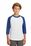 Sport-Tek Youth Colorblock Raglan Jersey | White/ Royal